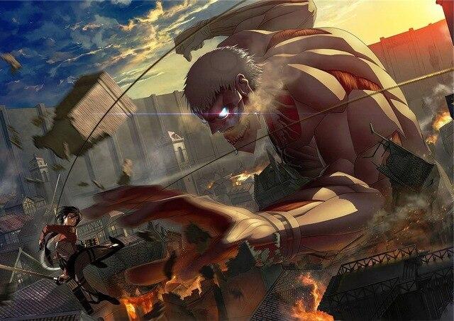 Poster Titan Cuirassé vs Mikasa