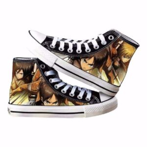 Chaussure Attaque des Titans Armin, Mikasa et Eren