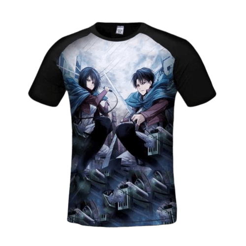 T-Shirt Mikasa et Livaï Ackerman